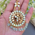 Tulip Mirror Earrings Sky Blue