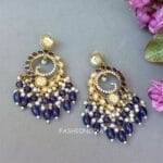 Aavya Chandbali Earrings Blue