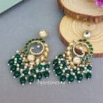 Aavya Chandbali Earrings Green