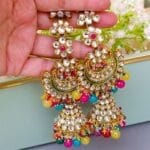 Devi Earrings with Chain Multicolor