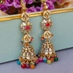 Eshita Earrings with Chain Multicolor
