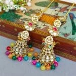 Eshita Earrings with Chain Multicolor