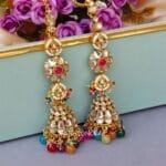 Eshita Earrings with Chain Multicolor