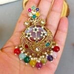 Geet-Kundan-Chandbali-Earrings-Multicolor-04 Geet Kundan Multicolor Chandbali Earrings