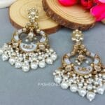 Gunjan Kundan Earrings White