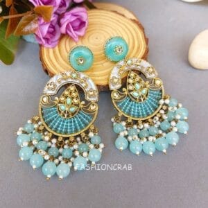Ira Kundan Pearl Earrings