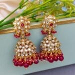 Khushbu-Kundan-Jhumka-Pink Khushbu Pink Kundan Jhumka