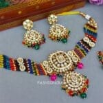 Multicolor-Kundan-Necklace-for-Wedding-01 Multicolor Necklace for Wedding