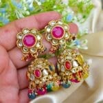 Naina Multicolor Kundan Jhumka