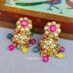 Naina Multicolor Kundan Jhumka