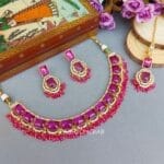 Pink-Necklace-and-Earring-Set-01 Pink Necklace and Earring Set