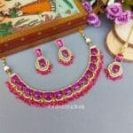 Pink-Necklace-and-Earring-Set Pink Necklace and Earring Set