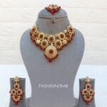 Sanya Maroon Choker Set