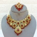 Sanya Maroon Choker Set