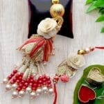 Traditional Pearl Lumba Rakhi Set