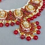Vasundhara Maroon Kundan Necklace