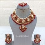 Vasundhara Maroon Jewellery Set