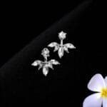 Crystal Silver Color Ear Stud for Girls