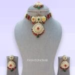 Farzana Multicolor Kundan Choker Necklace
