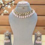 Gauri Mirror Necklace - Light Pink