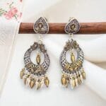 Isha Oxidized Silver Earrings