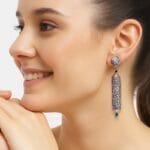 Janya Brass Earrings - Green