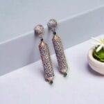 Janya Brass Earrings - Green