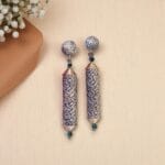 Janya Brass Earrings - Green