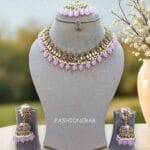 Katyayani Mirror Jewellery Set - Lavender