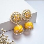 Nayanthara Yellow Jhumka Earrings