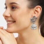 Oxidised Peacock Earrings