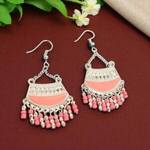 Peach Colour Earrings