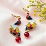 Peacock Meenakari Earring for Office