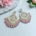 Pink Chandbali Earring