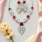 Radhika Red AD Jewellery Set