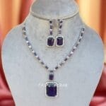 Rosy Purple AD Jewellery Set