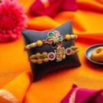 Set of 2 Ganesha and Floral Rakhi