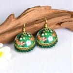 Traditional Green Jhumka Earring