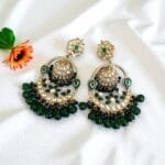 Vaani Jhumka Earrings Green