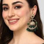 Vaani Jhumka Earrings Green