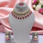 Katrina Kundan Jewellery Set - Pink