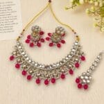 Katrina Kundan Jewellery Set - Pink