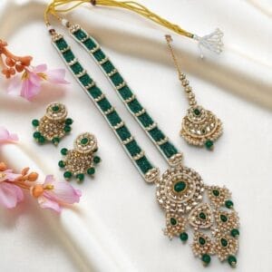 Rani Long Jewellery Set - Green