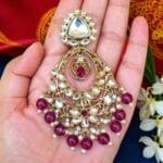 Falak-Earrings-for-Wine-Saree-09 Falak Earrings for Wine Saree