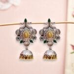 Aamna Oxidised Jhumka - Green