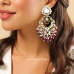 Falak Earrings for Maroon Saree