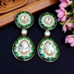 Inaya Kundan Earrings - Green