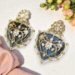 Jiyana-Blue-Big-Kundan-Earrings-04 Jiyana Blue Big Kundan Earrings