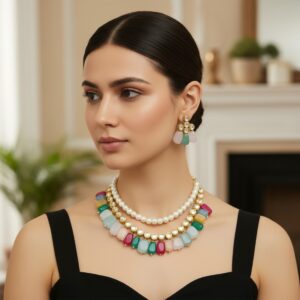 Kareena Multicolor Kundan Jewellery Set