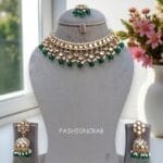Katrina Kundan Jewellery Set - Green